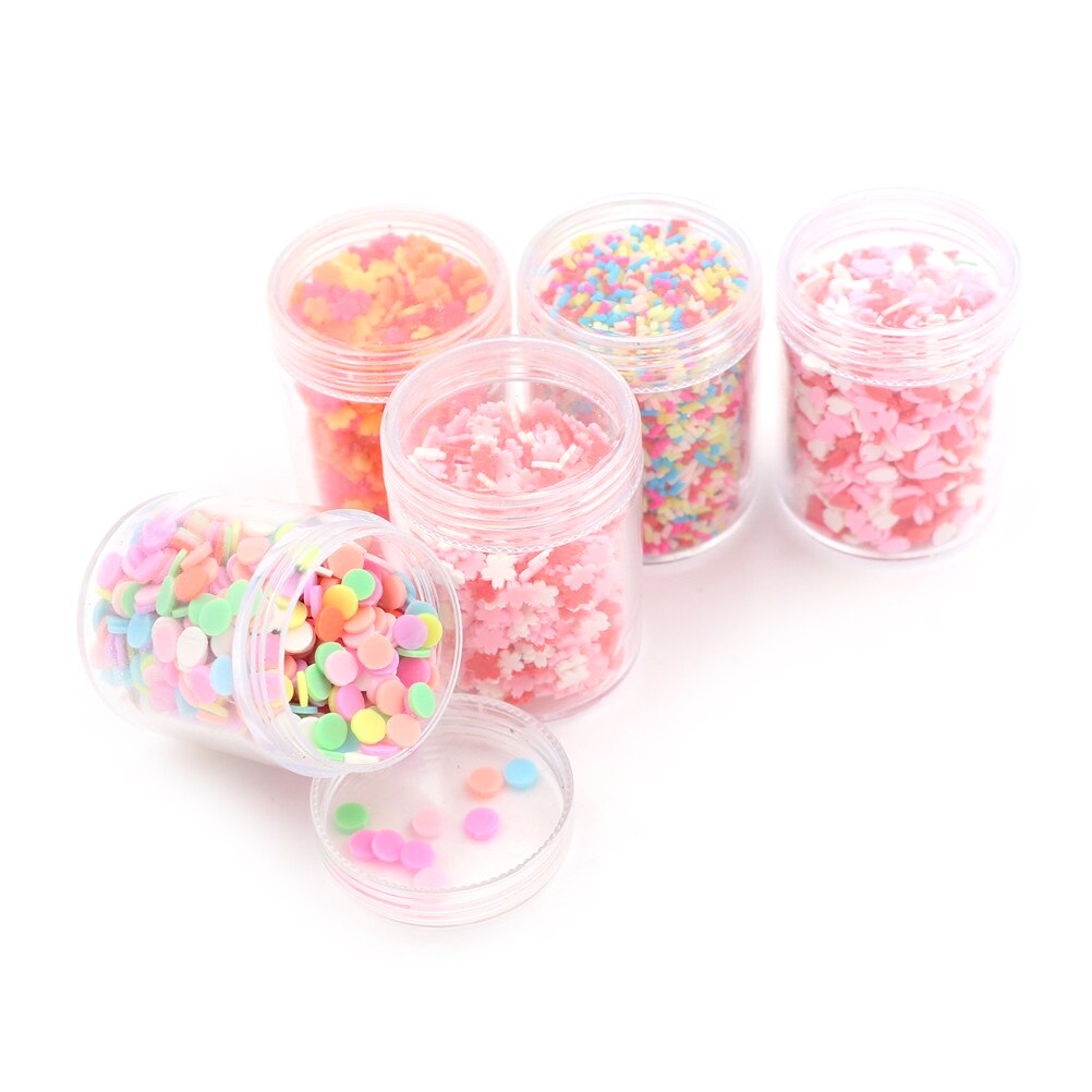 1 scatola FAI DA TE Argilla Polimerica Falso Della Caramella Dolci di Zucchero Cospargere Decorazioni per La Casa Delle Bambole Falso Torta dolce Cibo Simulazione