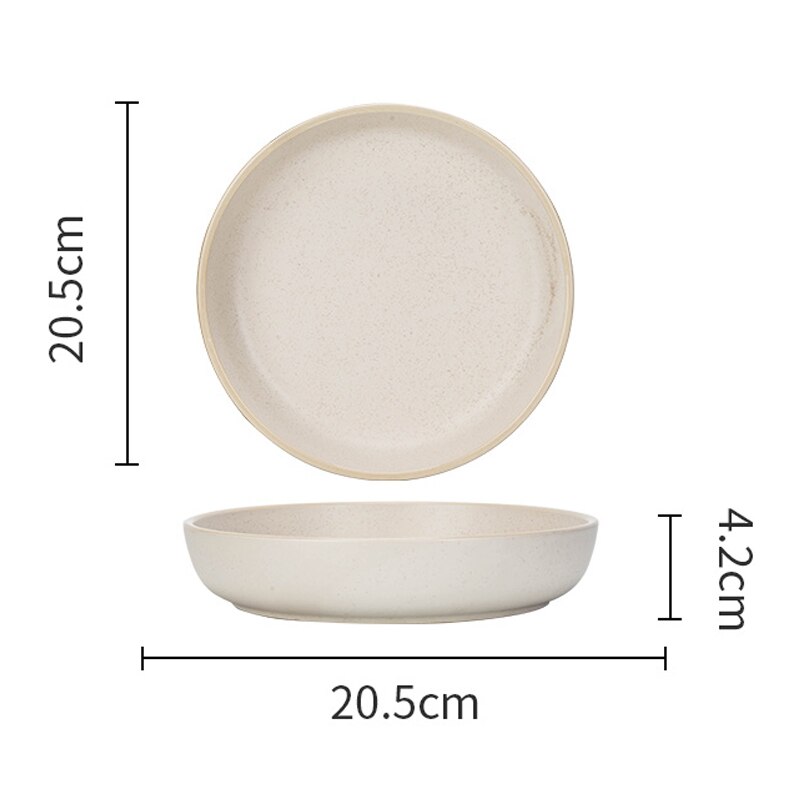 8in Ceramic Pasta Bowl Set of 4 Deep Side Serving Bowls for Salad Friut Soup Microwave &amp; Dishwasher Safe