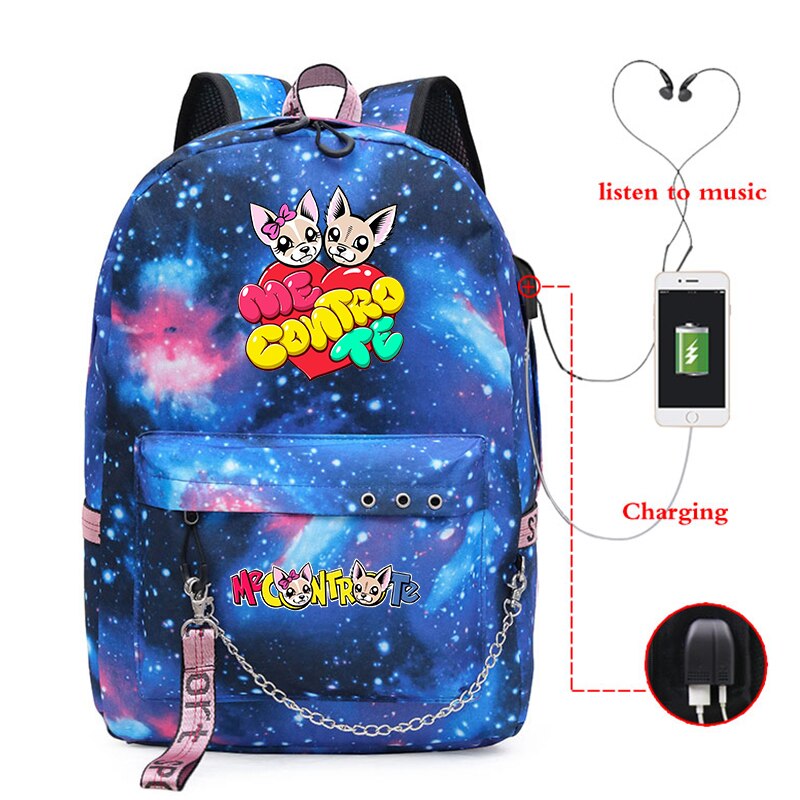Cool Backpack Harajuku School Bags Girls College Students Laptop USB Charging Backpack Casual Travel Rucksack: 8