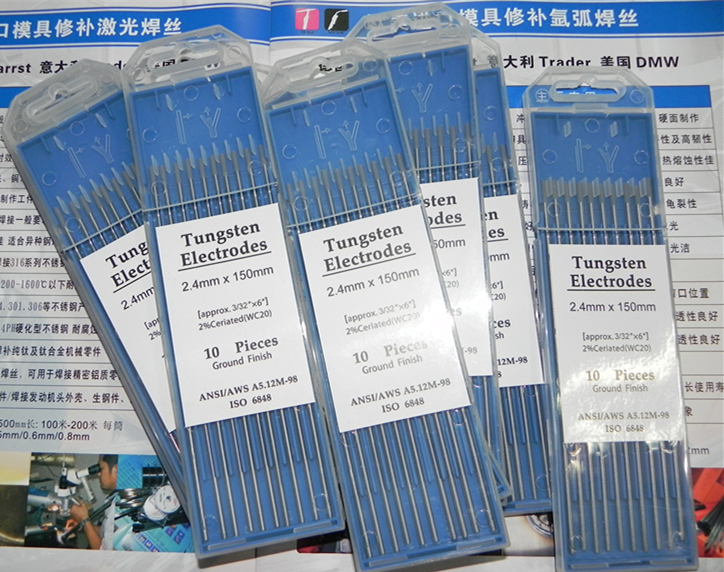 10pcs/Pack WC20 Gray Head Tungsten Electrode Cerium Tungsten Needle Argon Welding Tungsten Needle GM01032