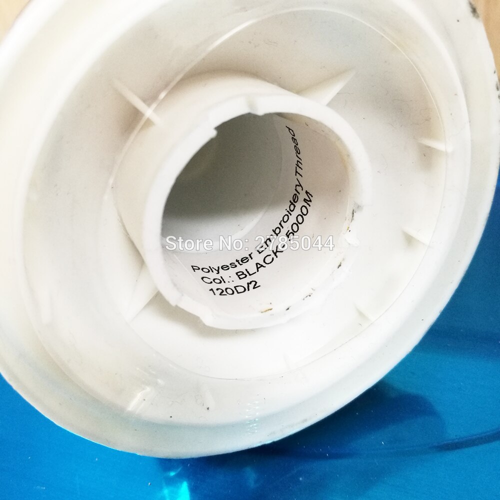 Sanbest 5000M Polyester Embroidery Thread Solid Black White Sewing Thread High Tenacity Threads 120D/2 DIY TH00025