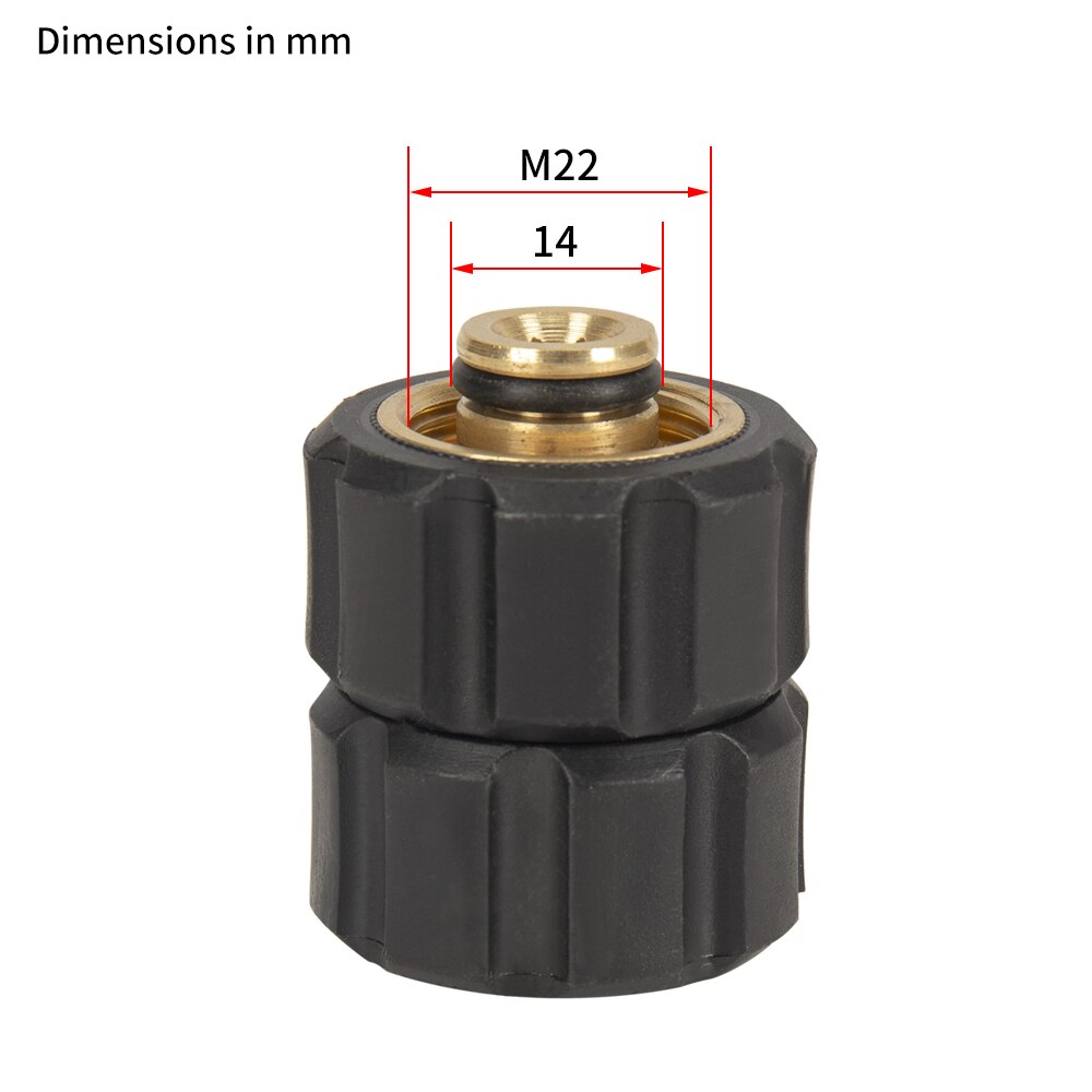 High Pressure Washer Swivel Connector M22 Car Washer Brass Rotating Adapter Swivel Coupling M22 Female + M22 Female