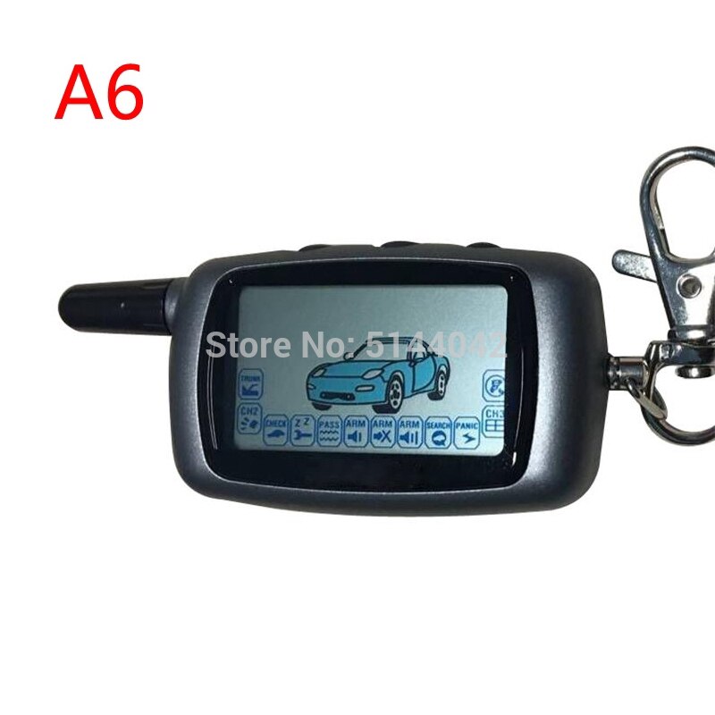 A6 LCD Remote Control + Silicone Case for Russian Vehicle Security 2 way Car Alarm Twage Starline A6 Keychain KGB FX-3 FX3 FX 3