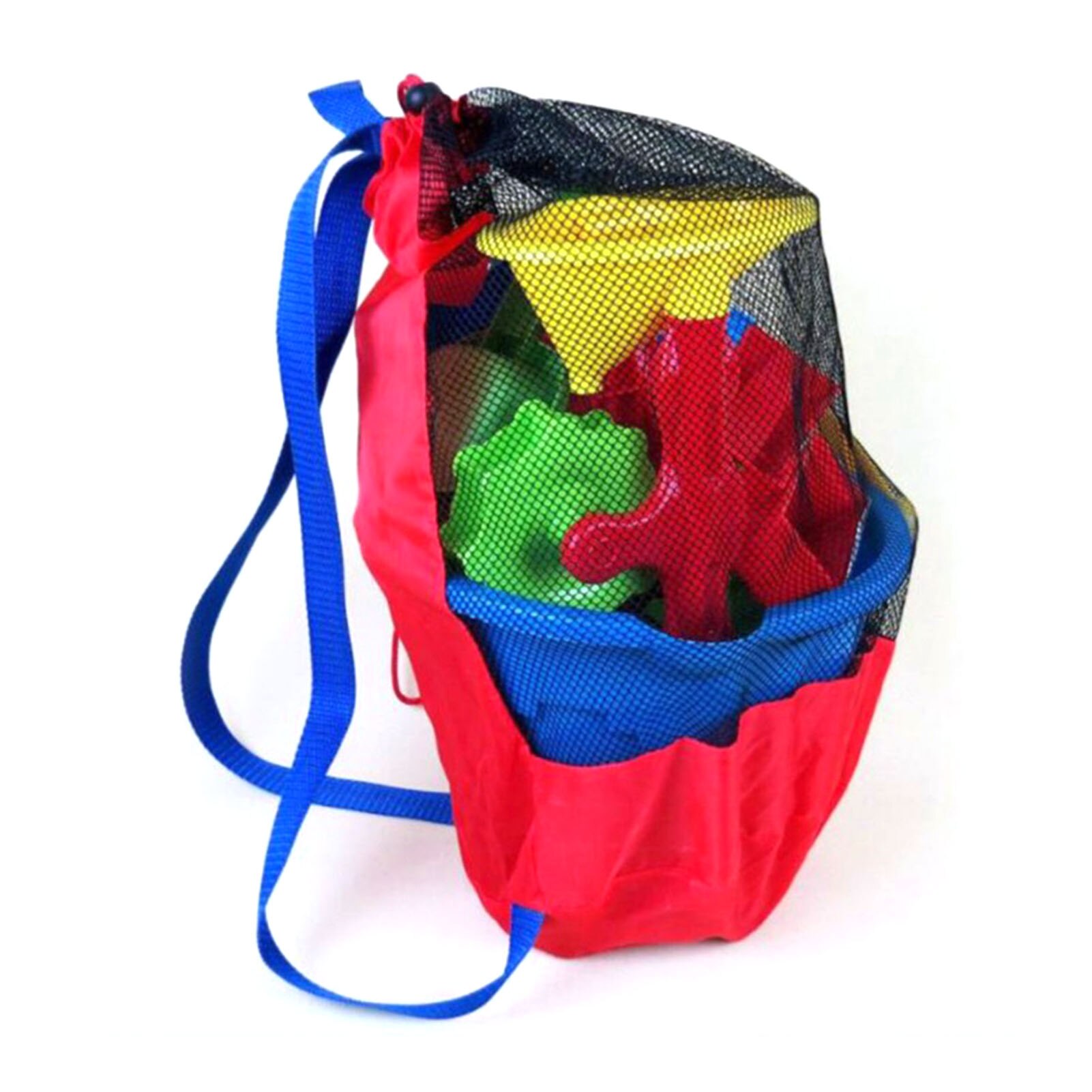 Mochila para playa de malla de juguete para niños, bolsa de almacenamiento de playa para viajes al aire libre, Plegable, portátil