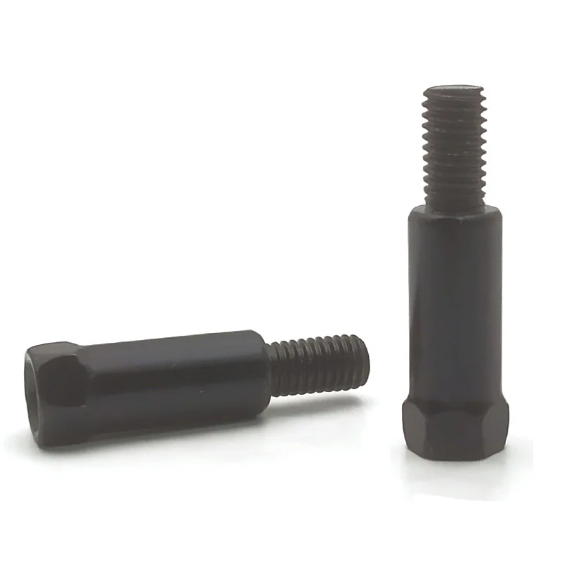 1 paio di adattatori per specchietti retrovisori moto neri argento più lunghi M8 8mm in senso orario anti-orario destra sinistra vite di cambio filettatura