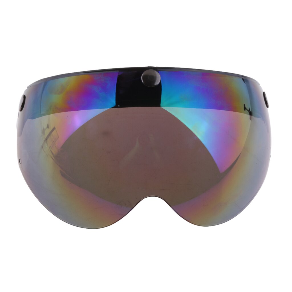 Universele 3 Snap-Knop Visor Voor 3/4 Open Gezicht Motorhelm Wind Shield Flip Up: Multicolor