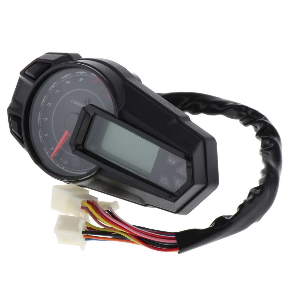 LED Backlight Motorcycle Speedometer Odometer Tachometer, Kmh MUniversal Motorcycle Speedometer Sensor