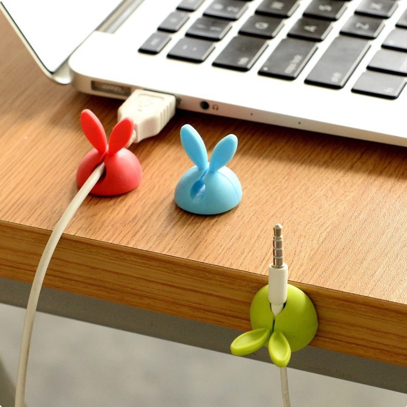4Pcs Protector Management Device USB Cable Hang Winder Ear Shaped Cable Holder Phone Charging Accessories
