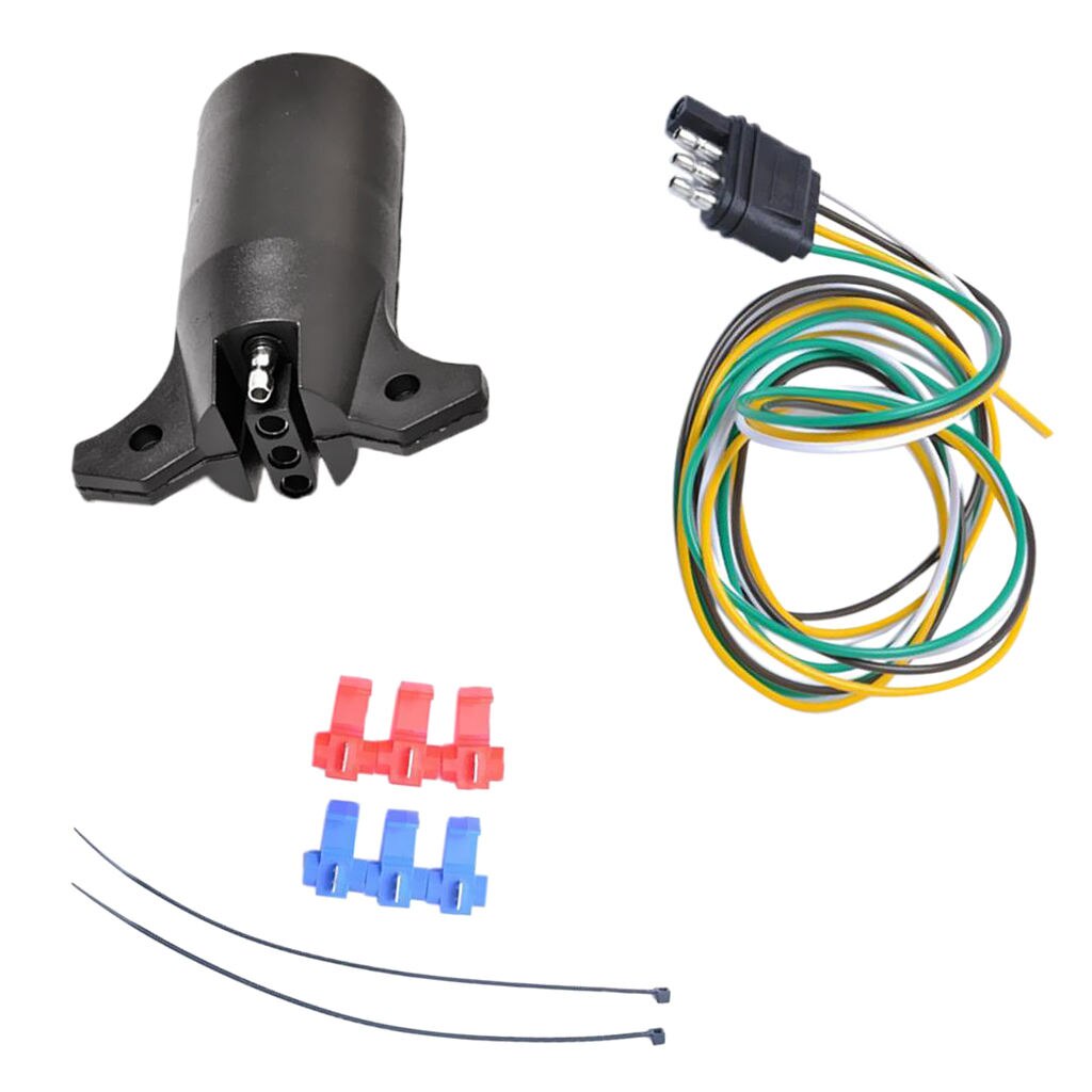 Cable de enchufe de 7 vías a 4 terminales para remolque, camión, caravana, resistente a la corrosión
