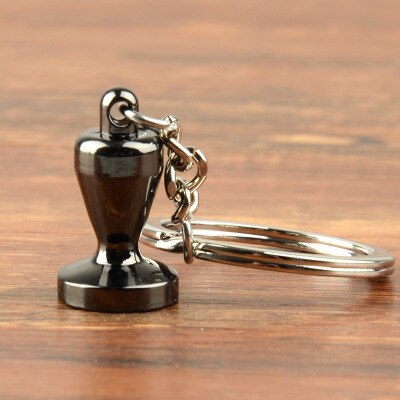 Couple Espresso Accessories Coffee Key Chain Mini Coffee Tamper Beautiful Coffee Keyring Cafe for Coffee Lovers Keychain: D