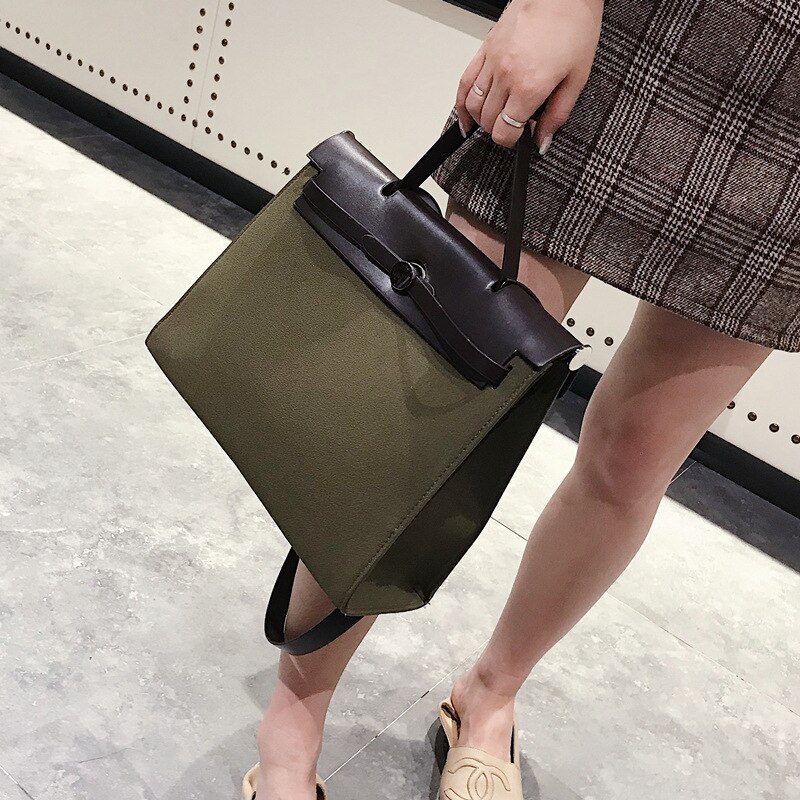 Torebki damskie torebki Crossbody torebki ze skóry Pu luksusowe torebki markowe pakiet kobieta pakiet teczka tornister: armia zielony