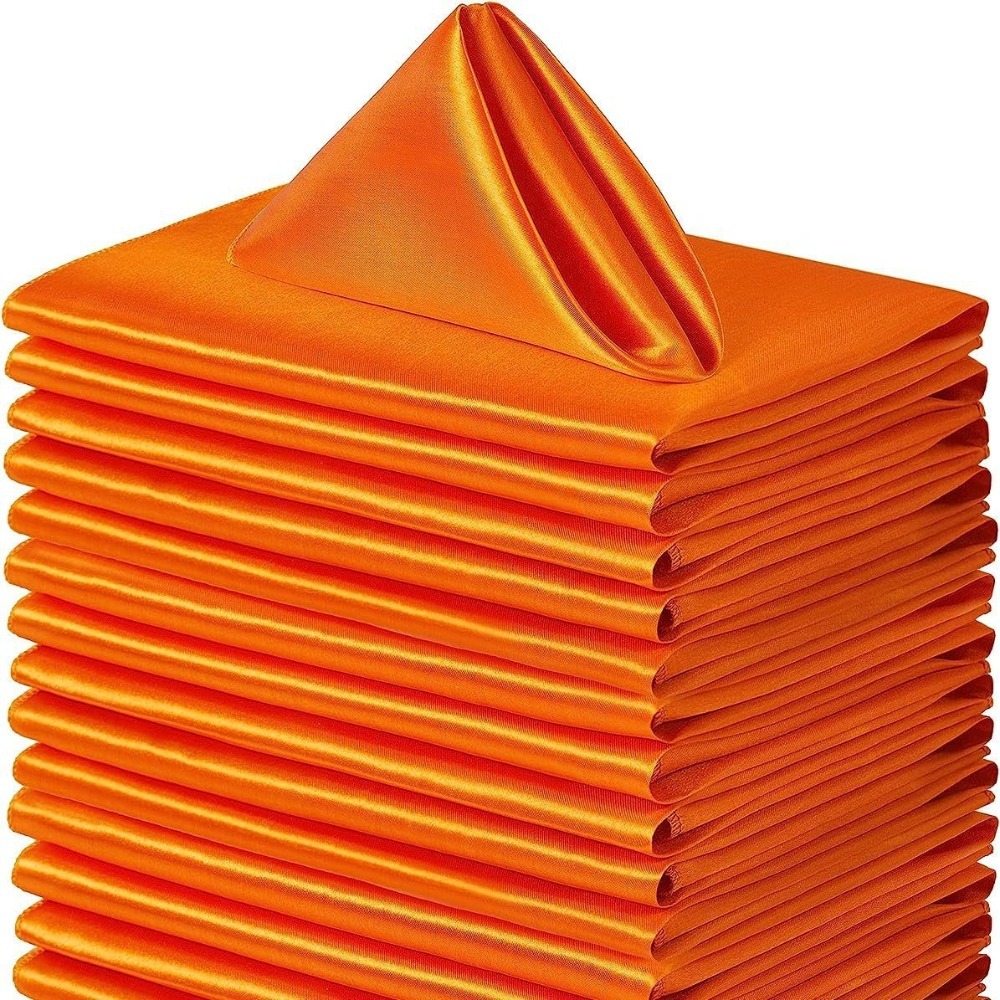 10 stuks bruiloftsdecoratie 30 x 30cm satijnen servetten, zachte herbruikbare dinerservetten, wasbare tafelservetten, hotel: Lichtgroen