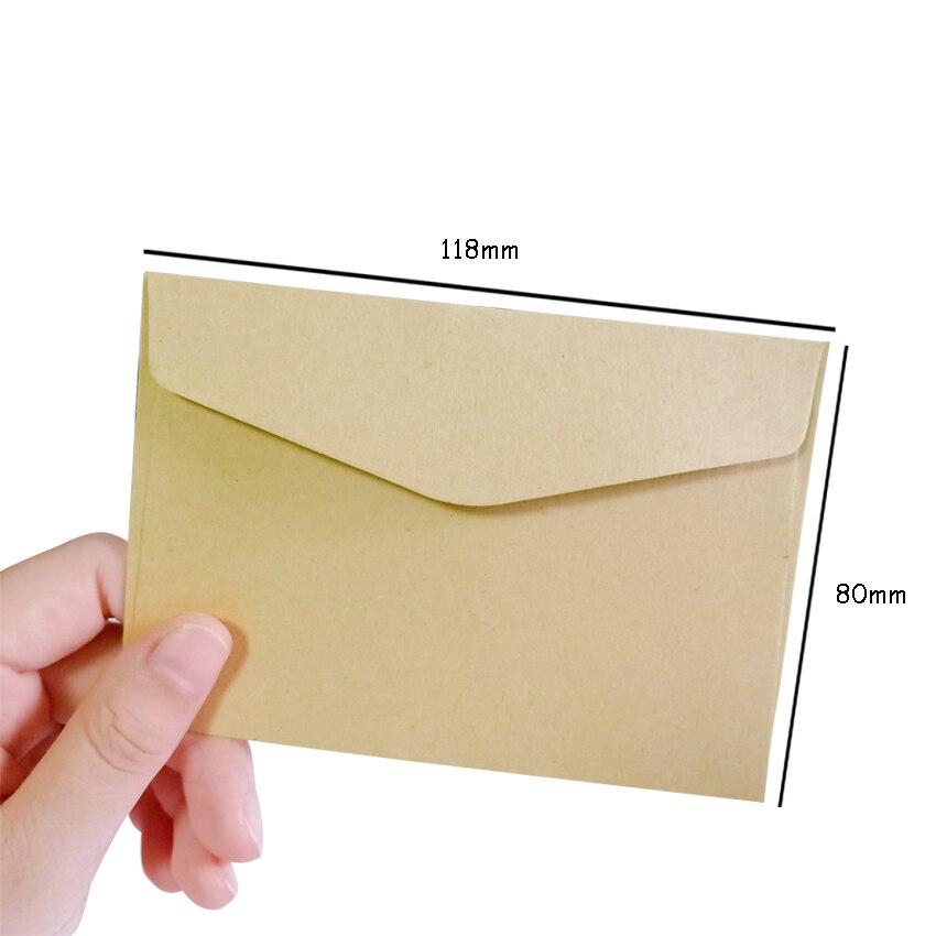 10pcs/lot 14 Candy Colors Blank Mini Envelopes Envelope Wedding Birthday Party Invitation Supplies Kraft Paper Envelopes: coffee