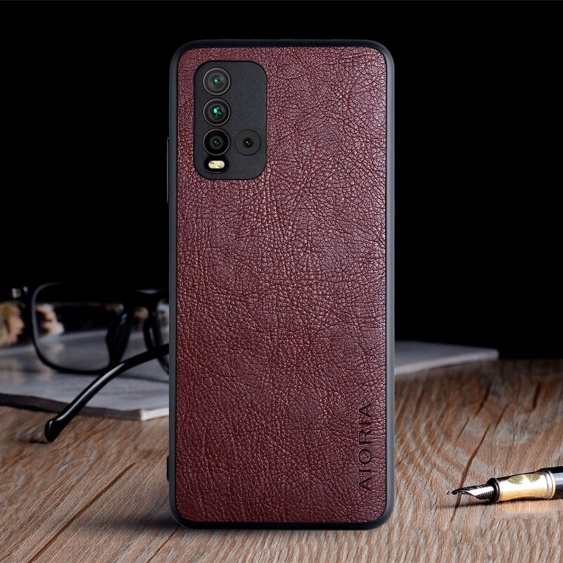 Fall für Xiaomi Redmi 9T 9 9A 9C funda luxus Vintage Leder haut capa weichen telefon abdeckung für xiaomi redmi 9t fall funda coque: redmi 9C / Coffee