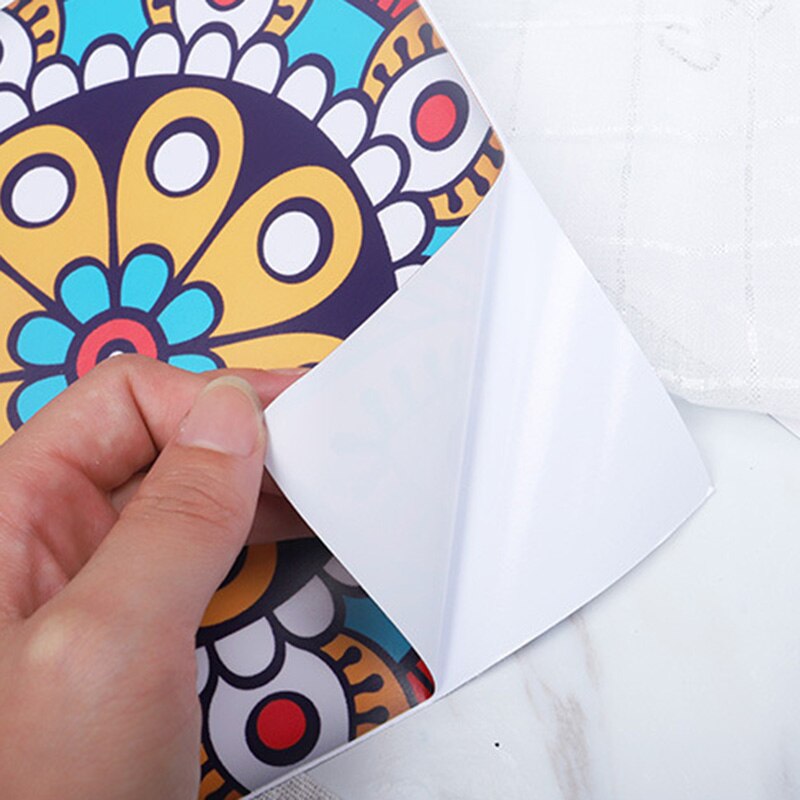 10x Retro Tile Stickers For Kitchen Bathroom PVC Self Adhesive Wall Sticker Living Room DIY Decor Wallpaper Waterproof Dropshing