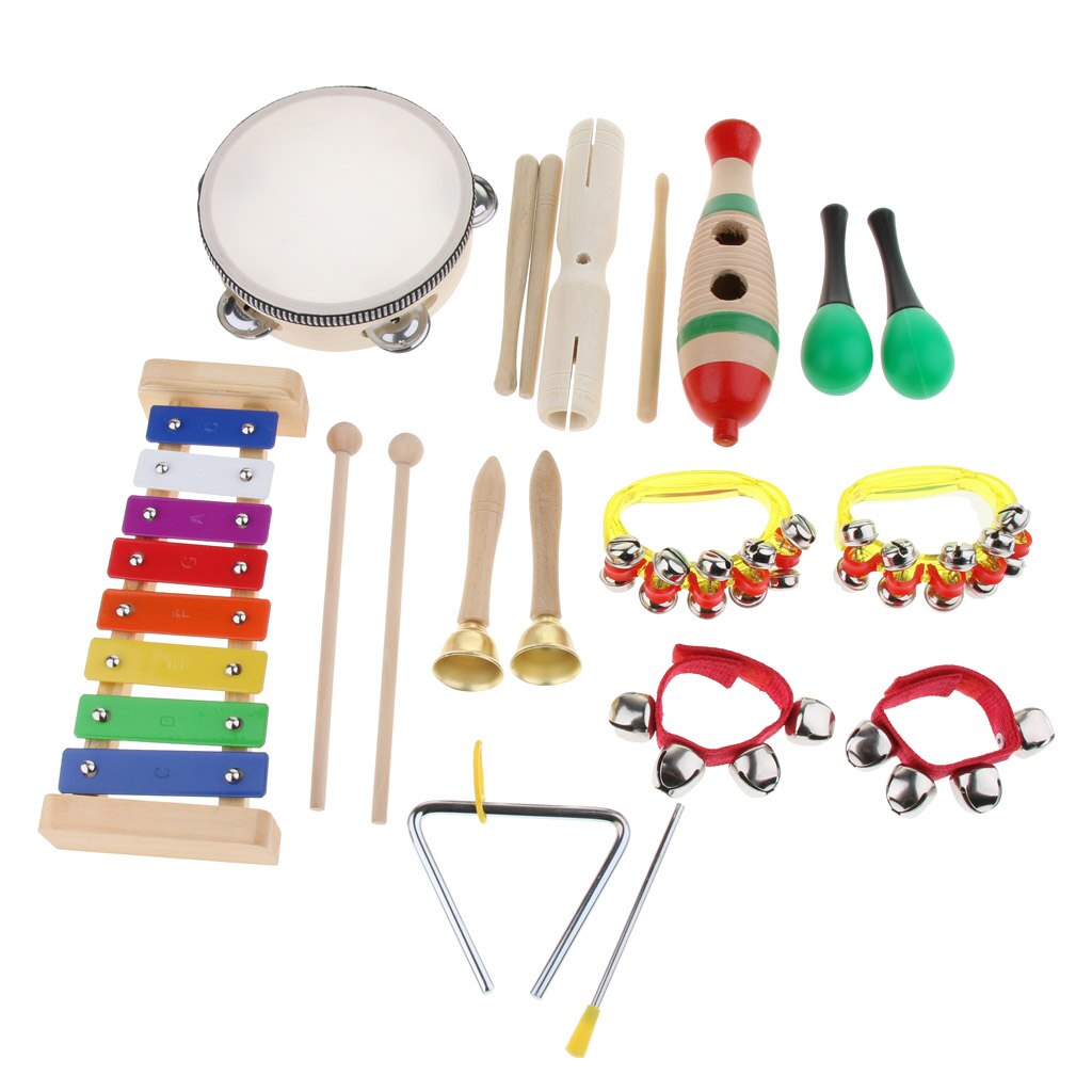 13pcs Percussion Instrument Set Preschool Early Educational Musical Toys Set