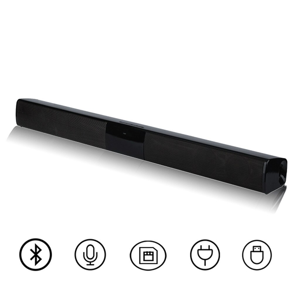 20W Bluetooth Soundbar Speaker Home Theater 3D Surround Sound Subwoofer Sound Wireless Portable Speaker, TF PC TV Mobile Phone