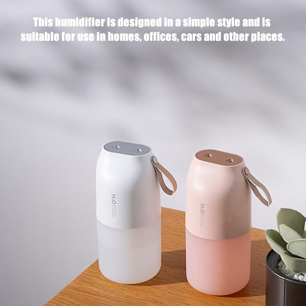 Wireless Air Humidifier Aroma Diffuser 2000mAh Battery Rechargeable Essential Oil Diffuser Double Nozzle Mist Maker Humidifier