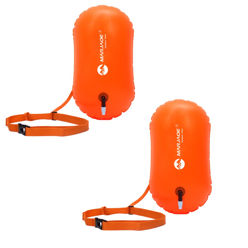 Burbuja de natación 2 uds., bolsa de aire flotante inflable de alta visibilidad para nadar con agua abierta para nadadores, triatletas y esnórquel