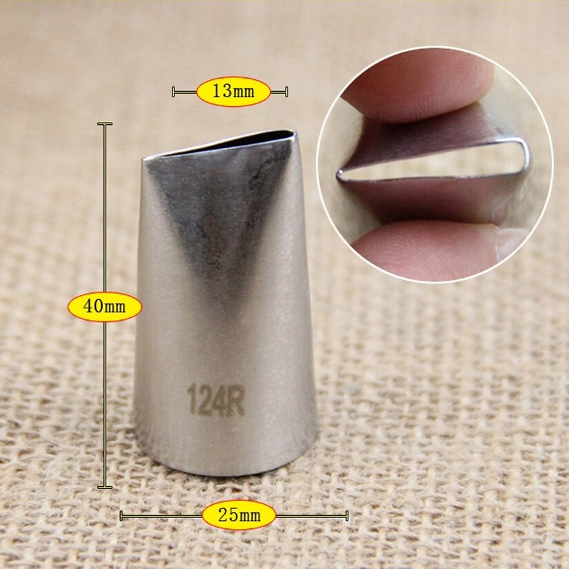 124R # Bloemblaadje Tips Icing Piping Nozzles Cake Decorating Pastry Tip Sets Cupcake Gereedschap Bakvormen