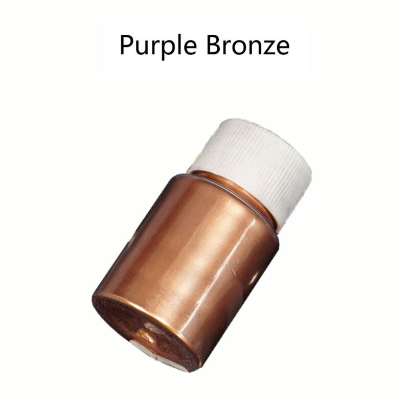 10g métal miroir marbre métallique résine Pigment Kit résine colorant fabrication de bijoux T4MD: Purple Bronze