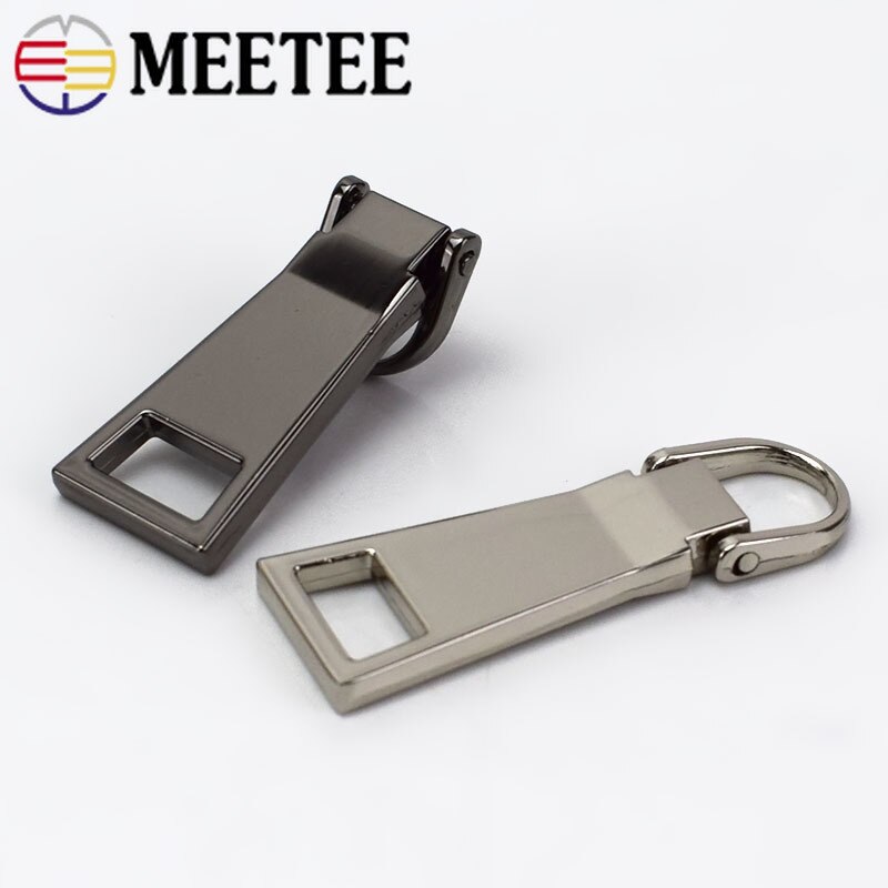 5Pcs Detachable Metal Pullers for 8# 10# 15# Zipper Sliders Head Zip Repair Kits Pulls Tab DIY Handmade Sewing Craft ZT109