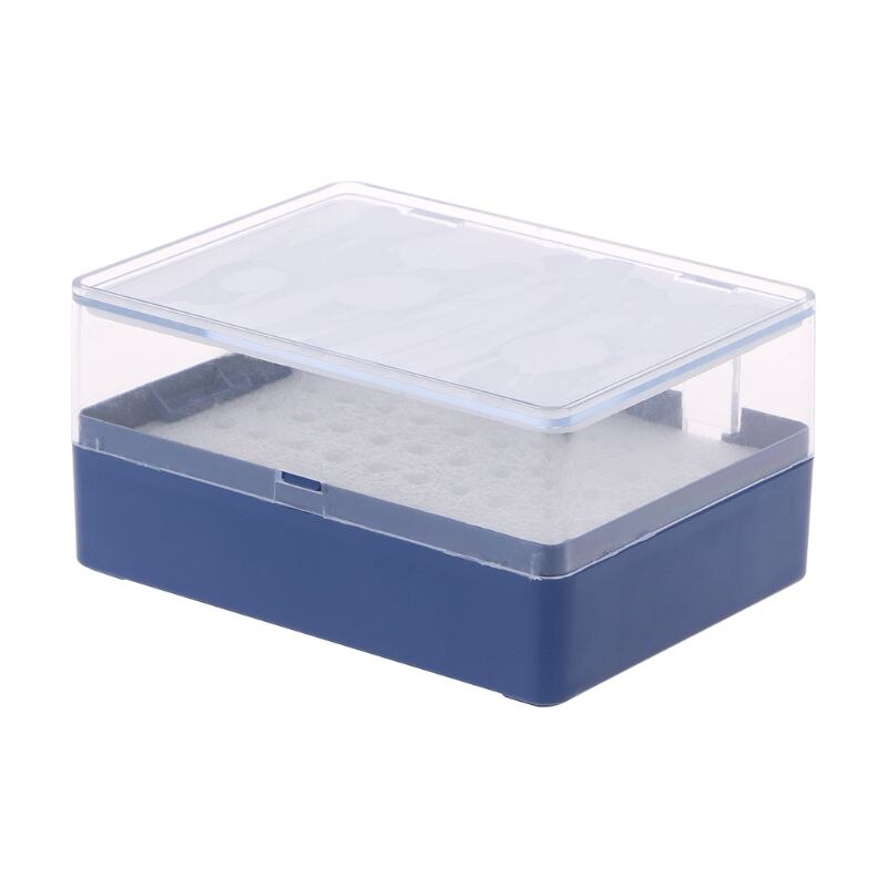 Plastic Storage Box With Foam Milling Cutter Organizer For 50 PCB Drill Bits