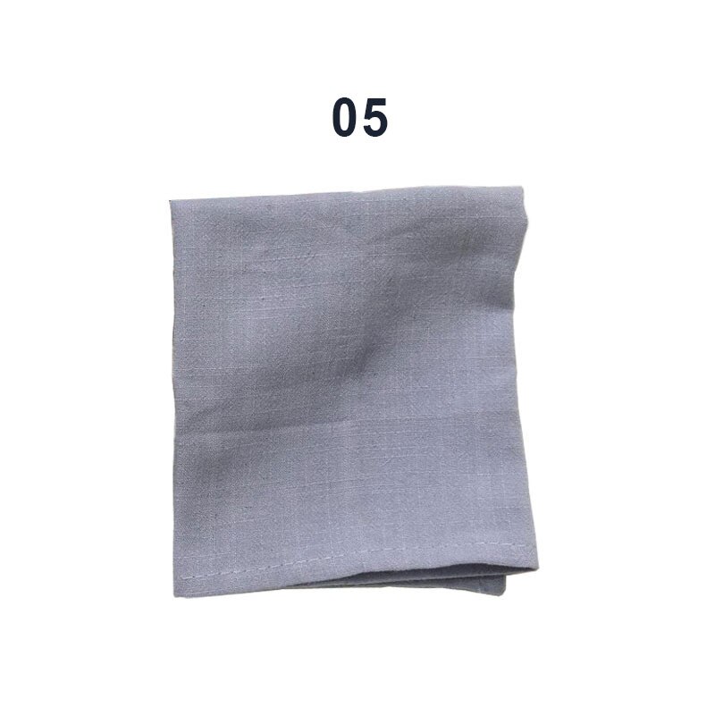 1PC Solid Color Cup Dishes Accessories Cotton Linen Napkin Clot Handkerchief Tea Towels Ceremony Bowl Teapot Cleaning Towel: 5