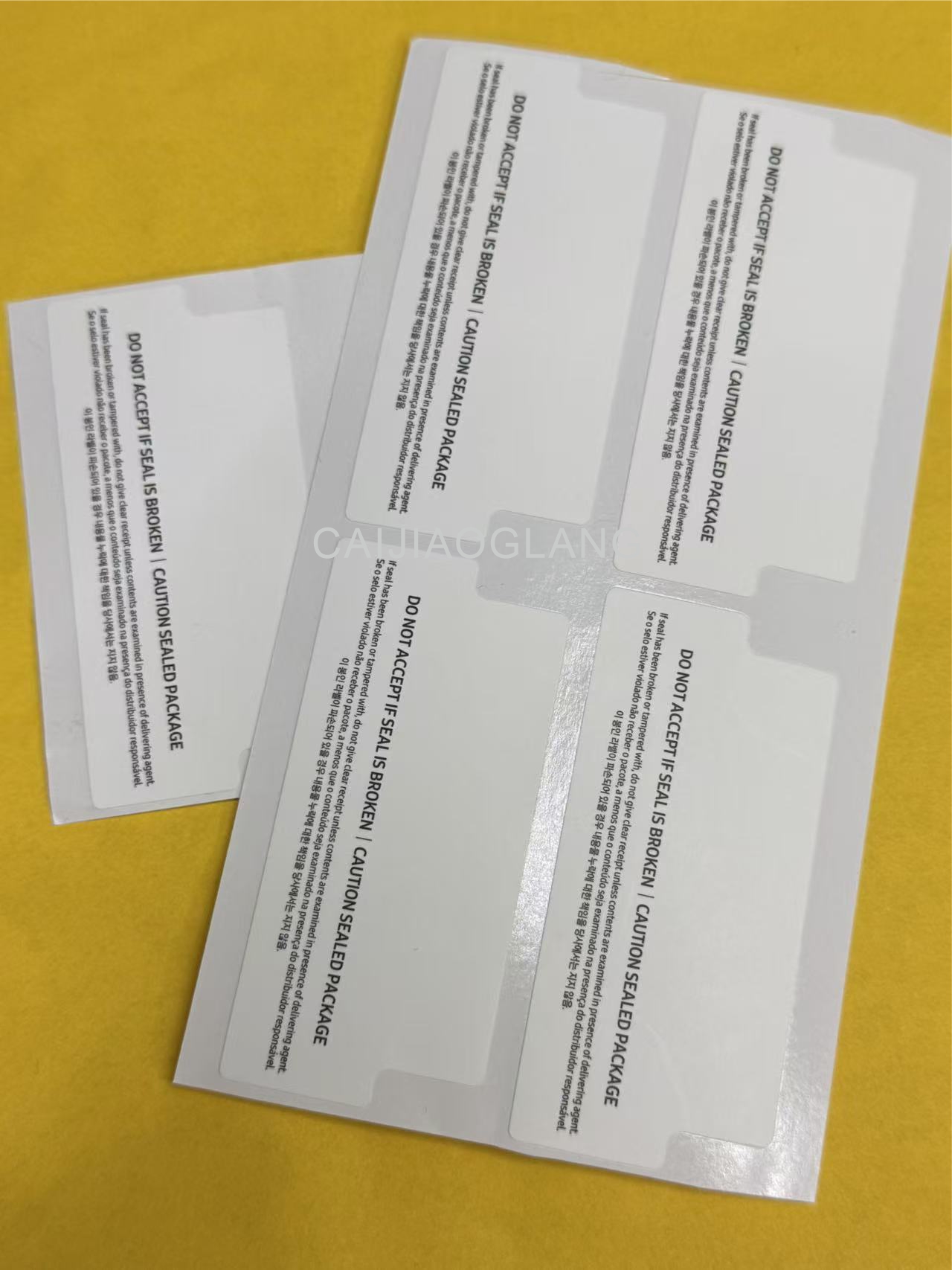 100Pcs 70mmX32mm Sealing Marker Indicator Stickers Tape for Galaxy A15 A35 A55 Packing Box Seal Resealed Label Sticker