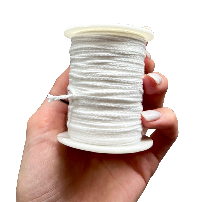 61 m Baumwollkerzendocht, Rollkern, rauchfrei, Aromatherapie, zylindrischer Kerzenfaden, handgefertigtes Kerzenherstellungsset, DIY-Kerzenzubehör
