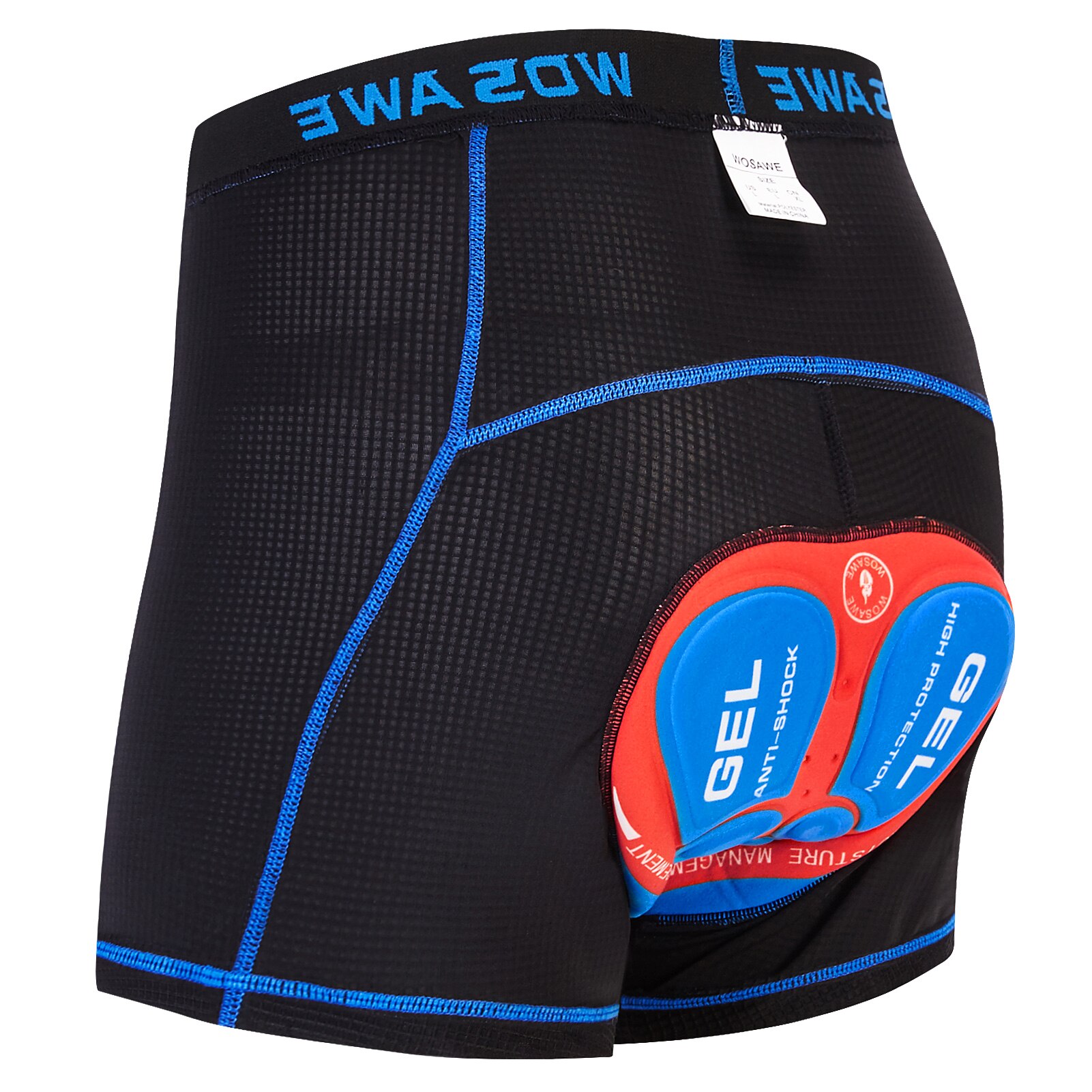 Wosawe Men Cycling Underwear Shorts Lightweight Breathable Gel Padded MTB Biking Riding Shorts: Red / XXXL