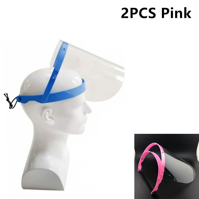 Doorzichtige veiligheidsbeschermkap op het hoofd gemonteerd gezichtsscherm oogbescherming slijpen spatwaterdicht speekselbestendig pvc gezichtsbescherming helm: D-2