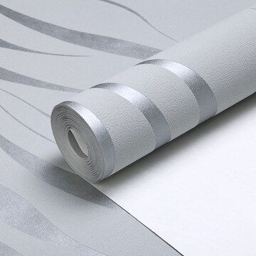 Rouleau de papier peint 3D géométrique abstrait moderne, papier peint gaufré gris, violet, Beige, jaune, pour chambre à coucher, salon, décor de maison: Gray