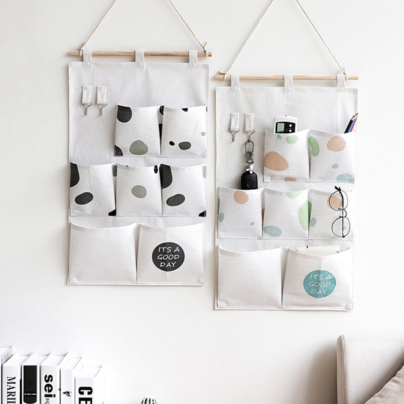 Hanging Storage Bag Durable Pocket Organizer Hanging Wardrobe Organizer Foldable Hanging Bag for Sundries Cosmetics