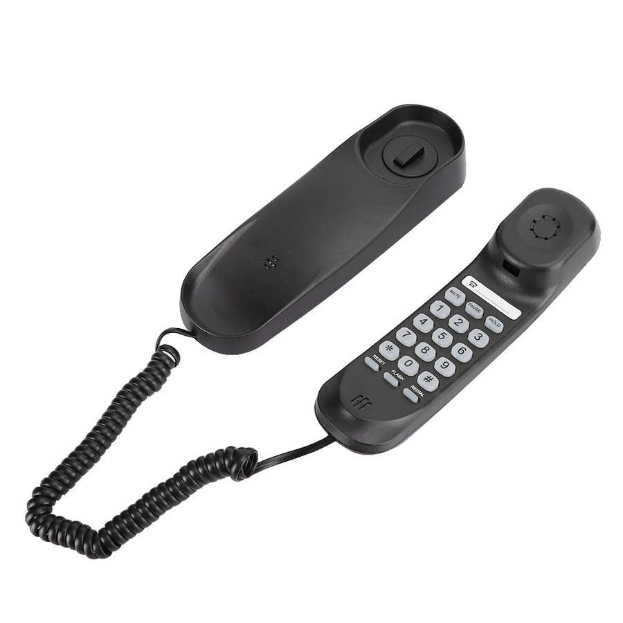 TC-990 ABS Black Table Mountable Wall Hanging Dual Purpose Telephone for Hotel Guest Room Family Elevator Bathroom Telephone
