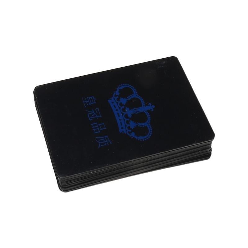 Waterproof Plastic Poker Playing Cards, Black PVC Poker Table Cards Classic Magic Tricks Tool Deck (54pcs)