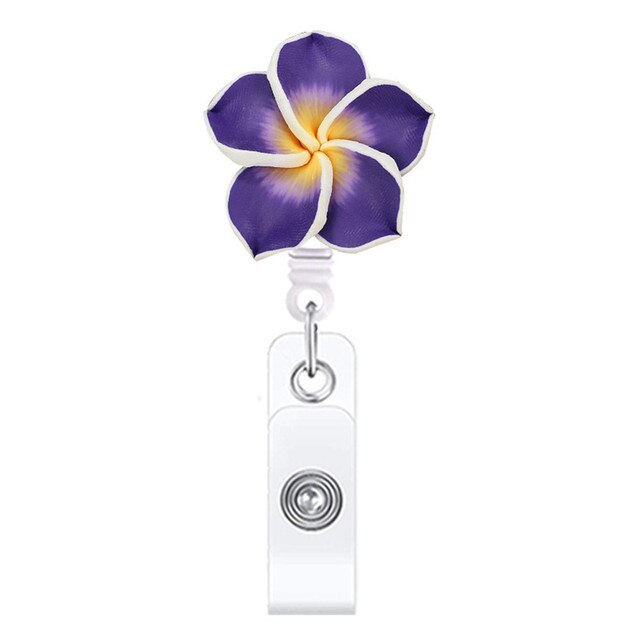 Retractable Nurse Badge Reel Clip Badge Holder Students Doctor ID Card Holder School Office Supplies: dark purple