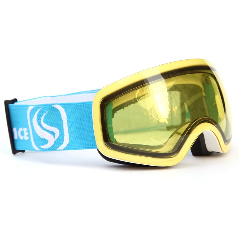 Gafas de esquí profesionales para niños y niñas, lentes de esquí para niños, doble UV400, antiniebla, máscara de Snowboard, 4-15 años: graced lense
