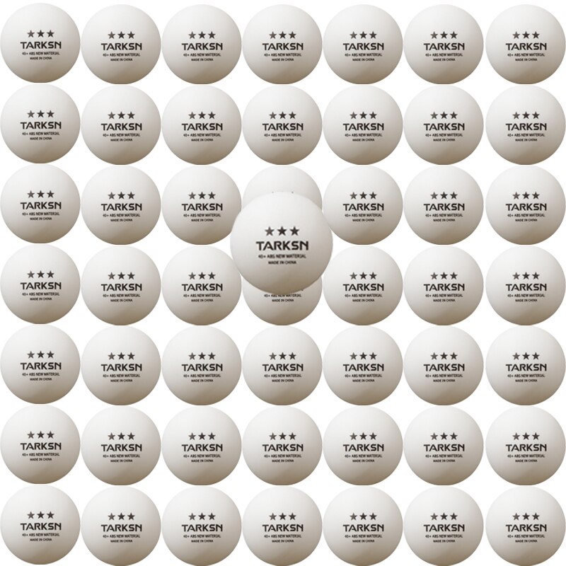 Balle de Tennis de Table professionnelle, 3 étoiles, 40mm, 2.8g, ABS, Tennis de Table, Ping-pong, blanc, Orange, entraînement avancé Amateur, balle de compétition: white 50pcs