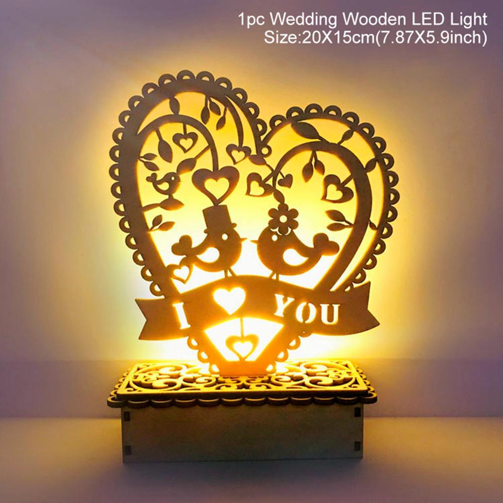 Staraise Wooden Easels Wedding Table Decoration Rustic Wedding Decor for Wedding Party Valentine's Day for girlfriend: Wooden light 5