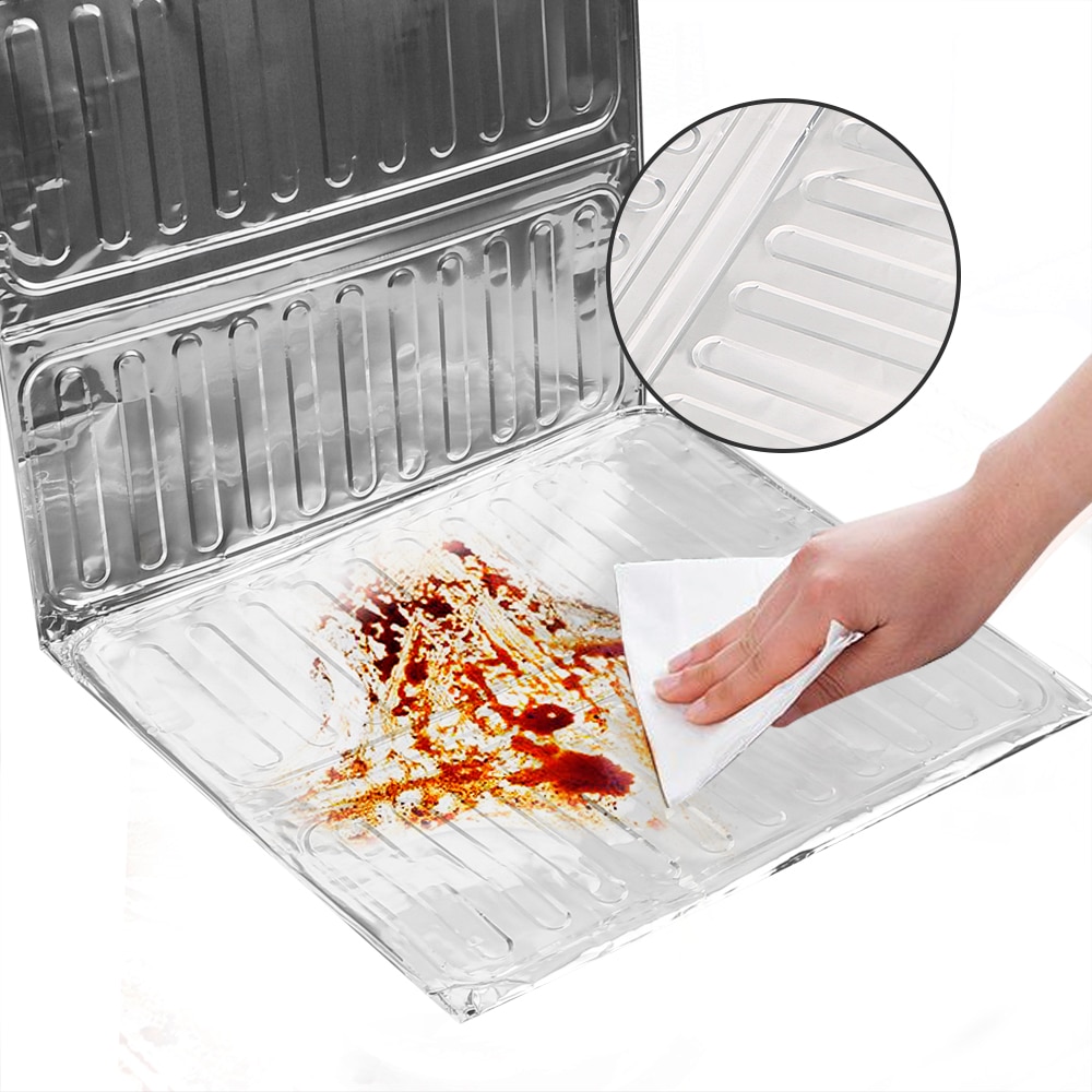 Hoomin isolera oljeborttagning rostplåt oljestänkskärmar aluminiumfolie plåt köksprylar gasspis stänksäker baffel