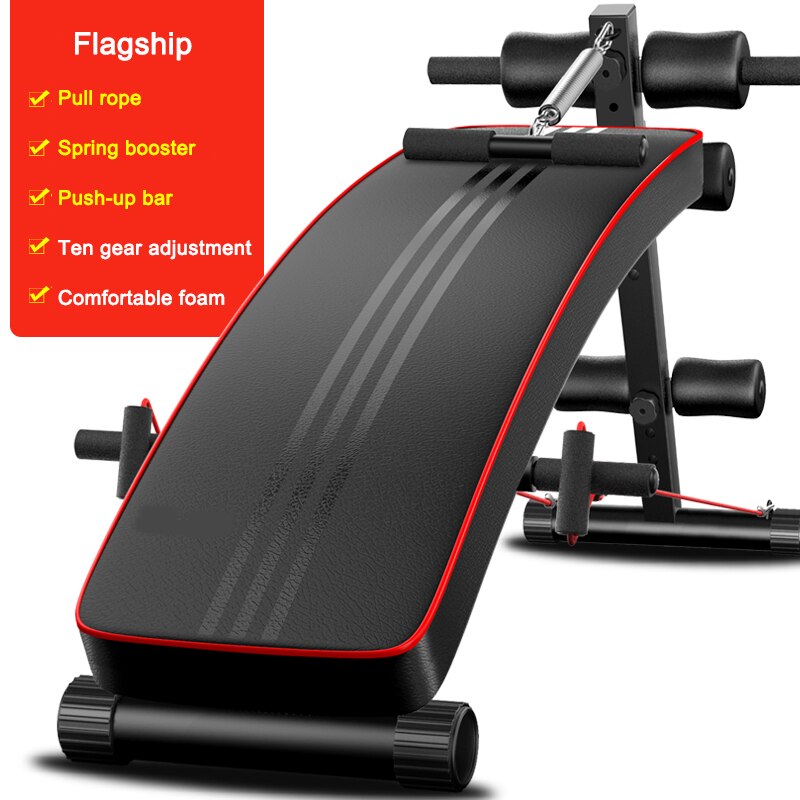 Dumbbell bench men and women exercise aid sit-ups Dumbbell bench home multifunctional supine board Fitness Equipment: Auburn