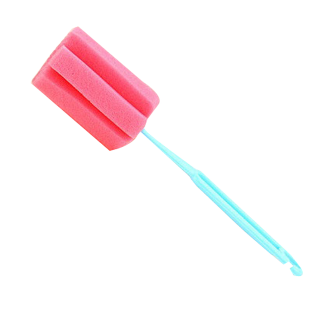 1PC Durable Tasse Flasche Weichen Schwamm Reinigung Werkzeug Pinsel Wäscher Mit Lange Griff Farbe Zufällig