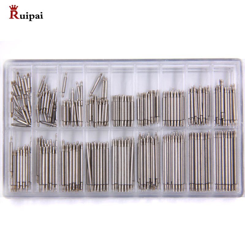 RUIPAI-correas de resorte para reparación de relojes, 360 Uds. De diámetro, 1,5mm, 8-25mm, servicio de relojería
