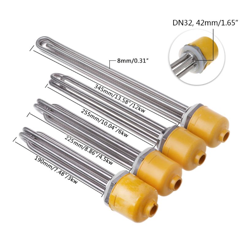 DN32 Thread Heating Pipe Water Heater Electrical Immersion Element Booster D0AB