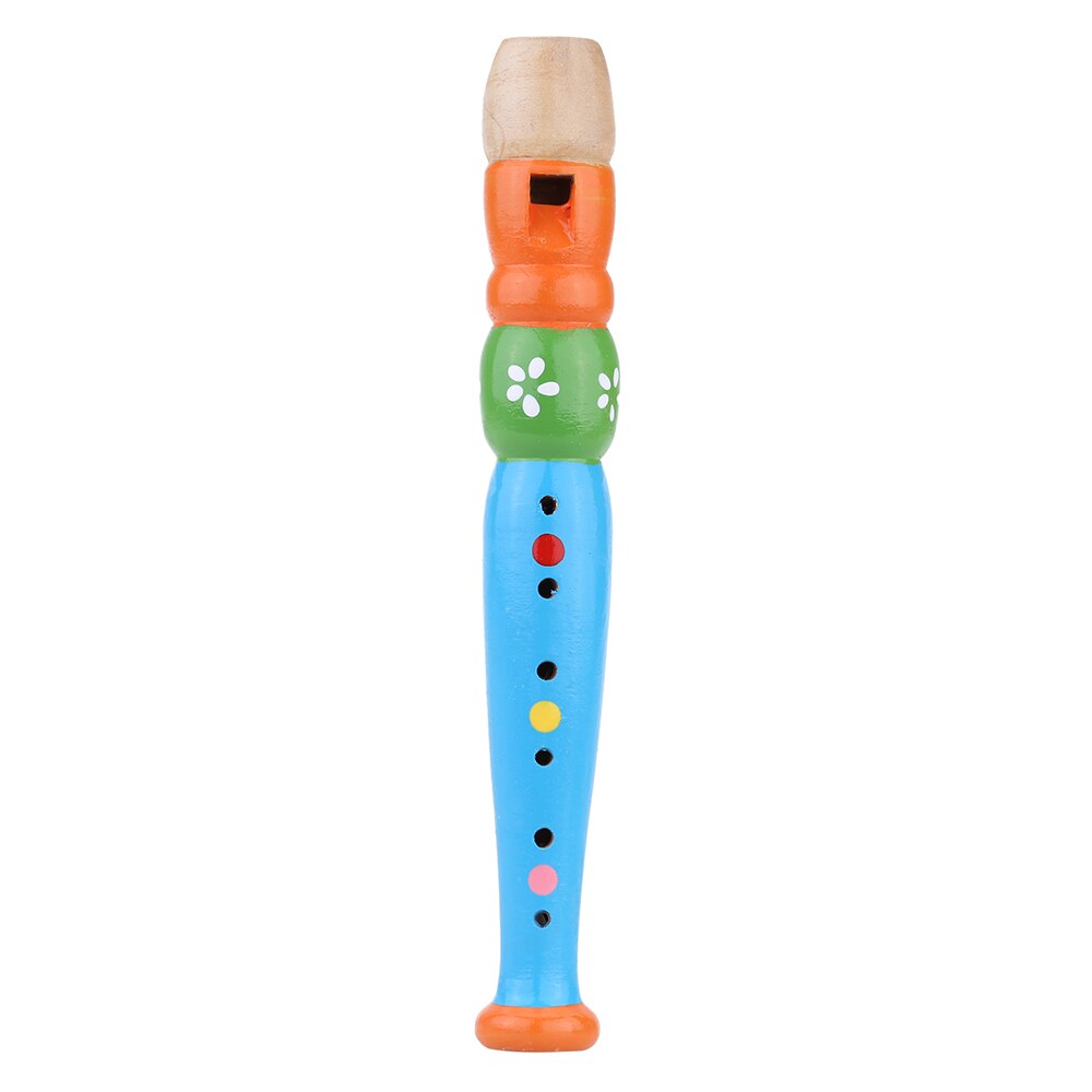 Wooden Piccolo Flute Sound Musical Instrument Early Education for Baby Kid Child (Color Random)