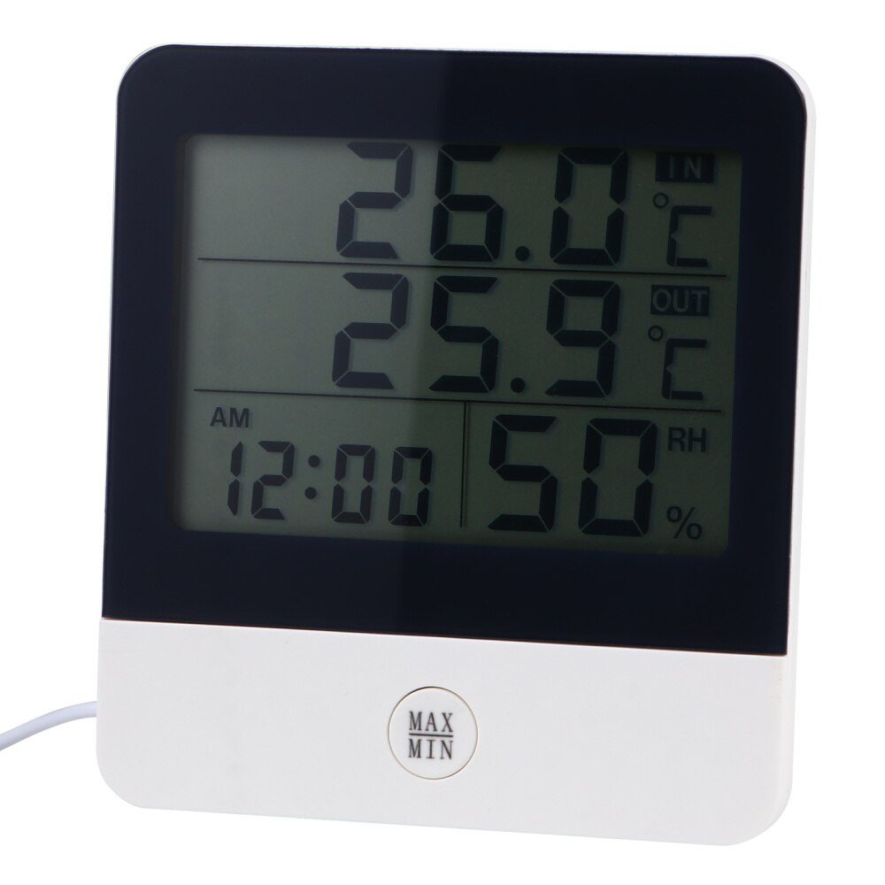 1pc Humidity Monitor Compact Aquarium Thermometer Temperature Humidity Meter LCD Digital Hygrometer for Office: Default Title