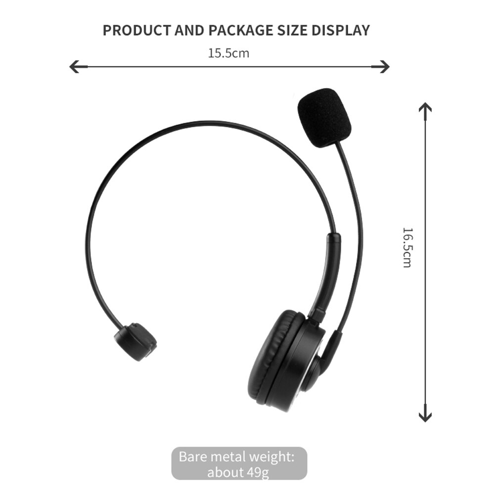 BH69 USB Bluetooth-compatible Call Center Headset Wireless Handsfree Headphones With Mic Noise Cancelling For Office Outdoor