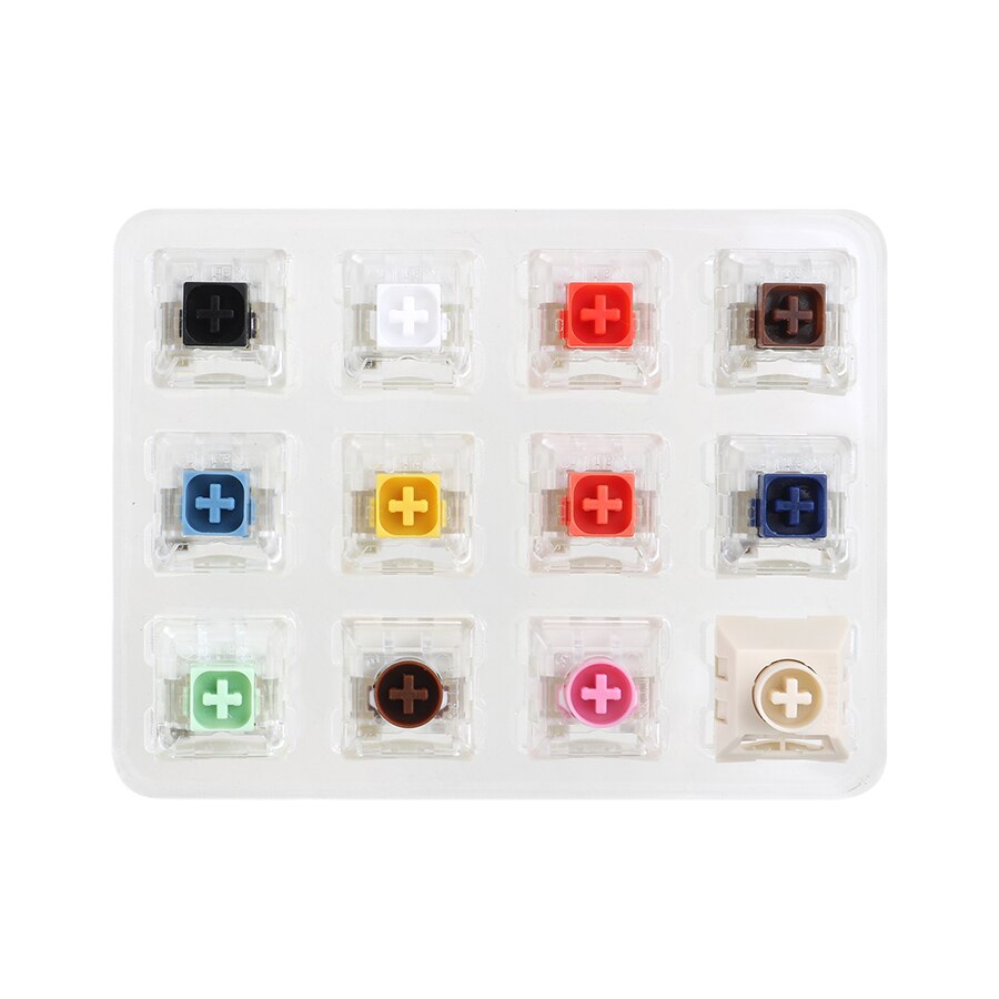 Kailh box 12 switch switches tester with acrylic base blank keycaps for mechanical keyboard kailh box: Default Title