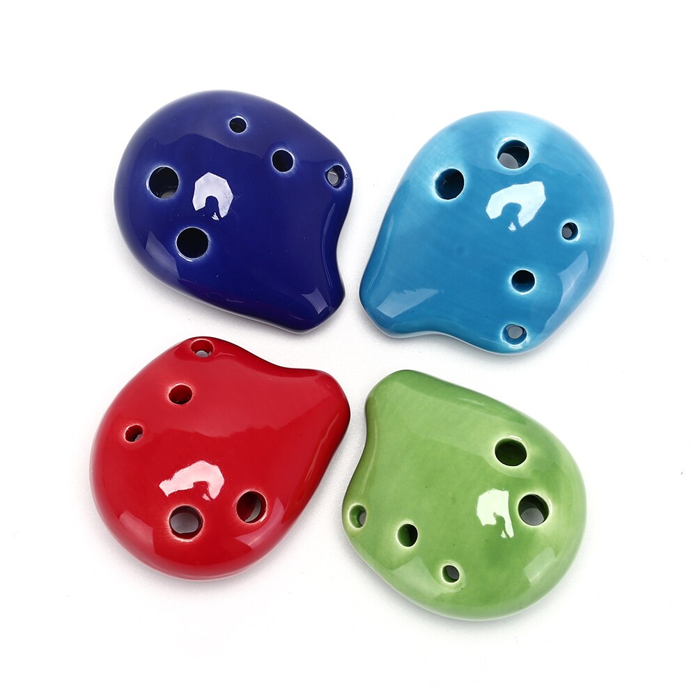 Mini Ocarina Fluit Kid 'S Speelgoed Muziekinstrumenten Ocarina Fluit 6 Gat Sopraan C Keramische Flauta Ocarina Van Tijd